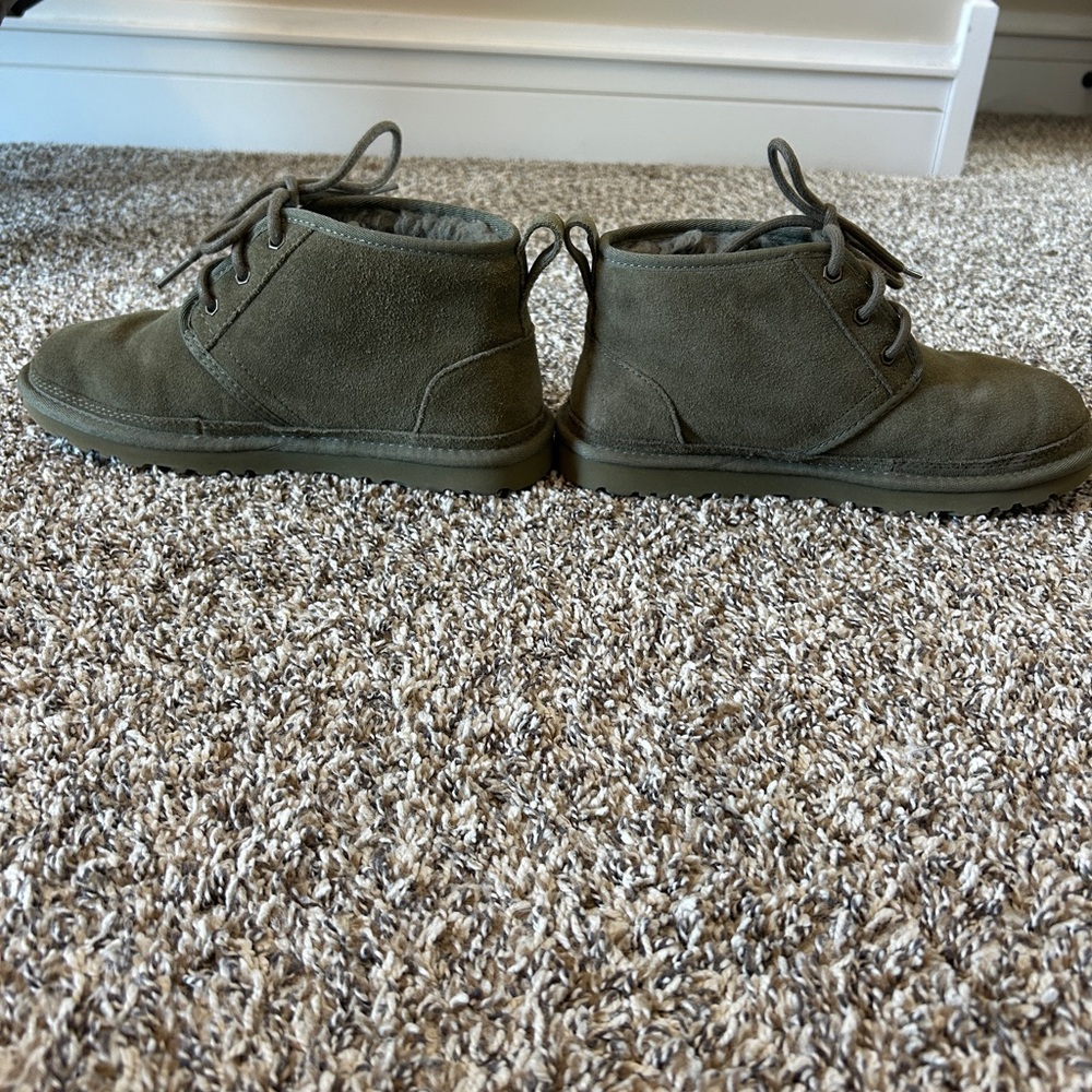 UGG Olive Green Lace Up Boots - Picture 2 of 7